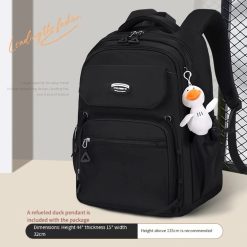 Waterproof with stain-resistant school backpacks (Black)