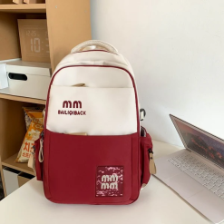 Cute Large School Backpack (Red)
